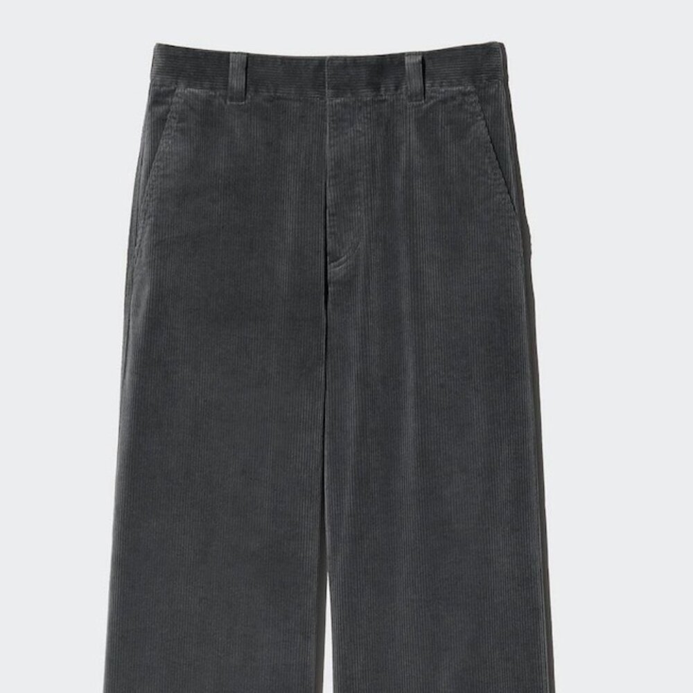 Uniqlo/ Comptoir Des Cotonniers, Corduroy Wide Pants, GRAY, Medium